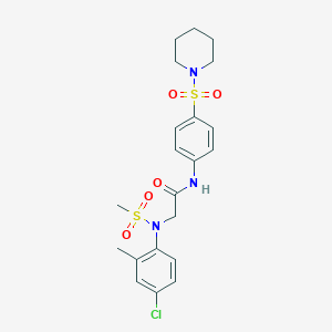 N~2~-(4-chloro-2-methylphenyl)-N~2~-(methylsulfonyl)-N~1~-[4-(1-piperidinylsulfonyl)phenyl]glycinamide