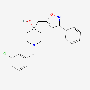 1-(3-chlorobenzyl)-4-[(3-phenyl-5-isoxazolyl)methyl]-4-piperidinol