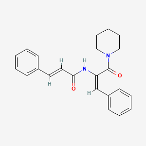 molecular formula C23H24N2O2 B4901835 3-phenyl-N-[2-phenyl-1-(1-piperidinylcarbonyl)vinyl]acrylamide 