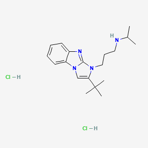 3-(2-tert-butylimidazo[1,2-a]benzimidazol-3-yl)-N-propan-2-ylpropan-1-amine;dihydrochloride