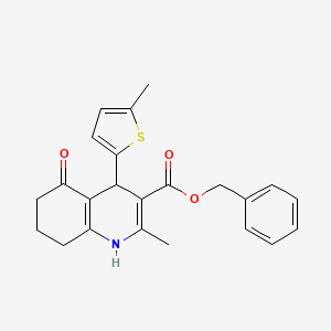 Benzyl 2-methyl-4-(5-methylthiophen-2-yl)-5-oxo-1,4,5,6,7,8-hexahydroquinoline-3-carboxylate