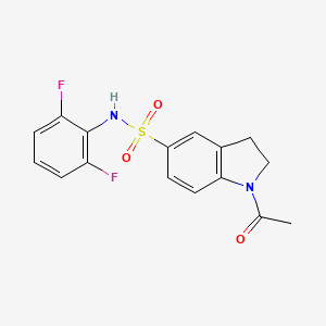 molecular formula C16H14F2N2O3S B4901875 1-acetyl-N-(2,6-difluorophenyl)-2,3-dihydro-1H-indole-5-sulfonamide 