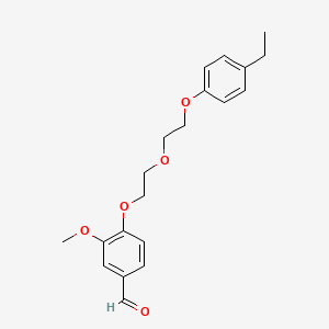 molecular formula C20H24O5 B4901885 4-[2-[2-(4-Ethylphenoxy)ethoxy]ethoxy]-3-methoxybenzaldehyde 