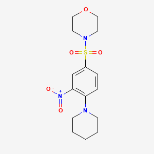 4-{[3-nitro-4-(1-piperidinyl)phenyl]sulfonyl}morpholine