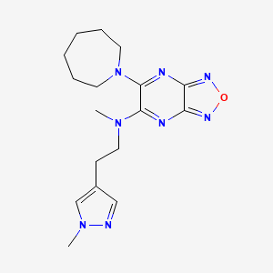 molecular formula C17H24N8O B4901904 6-(1-azepanyl)-N-methyl-N-[2-(1-methyl-1H-pyrazol-4-yl)ethyl][1,2,5]oxadiazolo[3,4-b]pyrazin-5-amine 