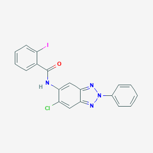 molecular formula C19H12ClIN4O B490191 N-(6-chloro-2-phenylbenzotriazol-5-yl)-2-iodobenzamide CAS No. 642430-71-5