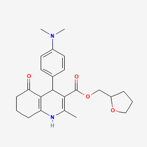 Tetrahydrofuran-2-ylmethyl 4-[4-(dimethylamino)phenyl]-2-methyl-5-oxo-1,4,5,6,7,8-hexahydroquinoline-3-carboxylate