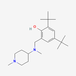 molecular formula C22H38N2O B4901923 2,4-di-tert-butyl-6-{[methyl(1-methyl-4-piperidinyl)amino]methyl}phenol 