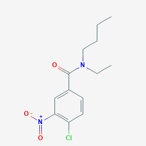 molecular formula C13H17ClN2O3 B4901935 N-butyl-4-chloro-N-ethyl-3-nitrobenzamide 