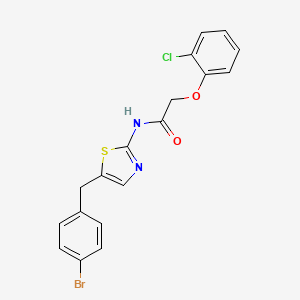 molecular formula C18H14BrClN2O2S B4901944 N-[5-(4-bromobenzyl)-1,3-thiazol-2-yl]-2-(2-chlorophenoxy)acetamide 