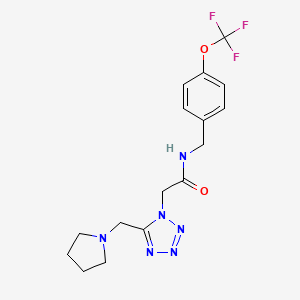 2-[5-(1-pyrrolidinylmethyl)-1H-tetrazol-1-yl]-N-[4-(trifluoromethoxy)benzyl]acetamide