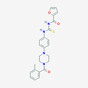 molecular formula C24H24N4O3S B490198 N-(2-furoyl)-N'-{4-[4-(2-methylbenzoyl)-1-piperazinyl]phenyl}thiourea CAS No. 573975-67-4