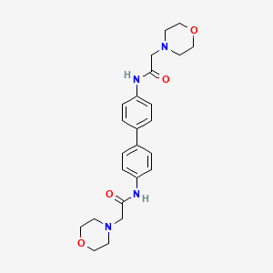 molecular formula C24H30N4O4 B4901991 2-morpholin-4-yl-N-[4-[4-[(2-morpholin-4-ylacetyl)amino]phenyl]phenyl]acetamide 