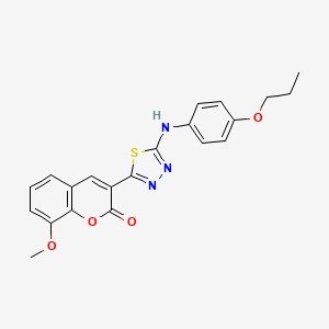 8-methoxy-3-{5-[(4-propoxyphenyl)amino]-1,3,4-thiadiazol-2-yl}-2H-chromen-2-one