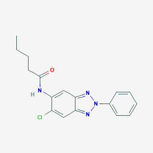 molecular formula C17H17ClN4O B490200 N-(6-chloro-2-phenylbenzotriazol-5-yl)pentanamide CAS No. 642429-53-6