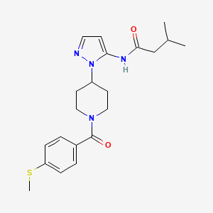 3-methyl-N-(1-{1-[4-(methylthio)benzoyl]-4-piperidinyl}-1H-pyrazol-5-yl)butanamide