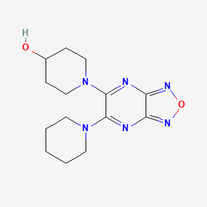 molecular formula C14H20N6O2 B4902004 1-(6-Piperidin-1-yl-[1,2,5]oxadiazolo[3,4-b]pyrazin-5-yl)piperidin-4-ol 