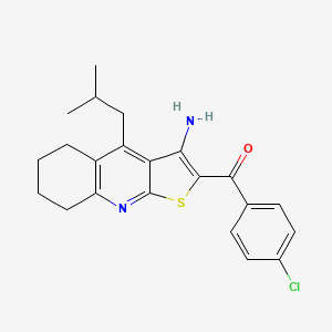 (3-amino-4-isobutyl-5,6,7,8-tetrahydrothieno[2,3-b]quinolin-2-yl)(4-chlorophenyl)methanone