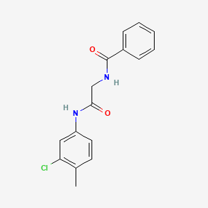 molecular formula C16H15ClN2O2 B4902032 N-{2-[(3-chloro-4-methylphenyl)amino]-2-oxoethyl}benzamide 