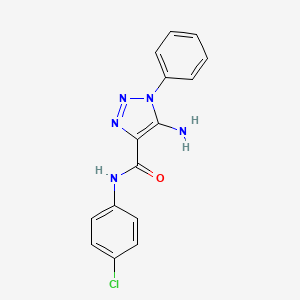 molecular formula C15H12ClN5O B4902038 5-amino-N-(4-chlorophenyl)-1-phenyl-1H-1,2,3-triazole-4-carboxamide 