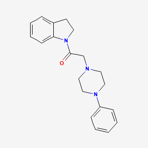 molecular formula C20H23N3O B4902054 1-[(4-phenyl-1-piperazinyl)acetyl]indoline 