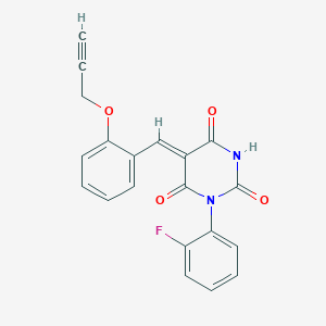 1-(2-fluorophenyl)-5-[2-(2-propyn-1-yloxy)benzylidene]-2,4,6(1H,3H,5H)-pyrimidinetrione