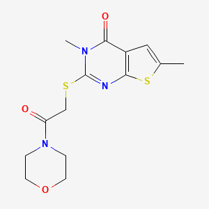 3,6-dimethyl-2-{[2-(4-morpholinyl)-2-oxoethyl]thio}thieno[2,3-d]pyrimidin-4(3H)-one