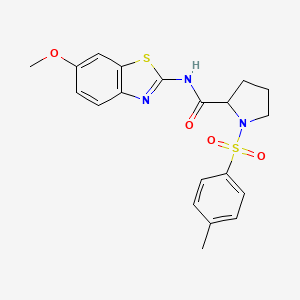 N-(6-methoxy-1,3-benzothiazol-2-yl)-1-[(4-methylphenyl)sulfonyl]prolinamide