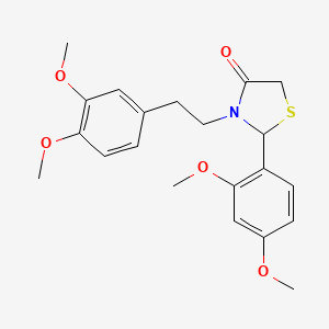 2-(2,4-dimethoxyphenyl)-3-[2-(3,4-dimethoxyphenyl)ethyl]-1,3-thiazolidin-4-one