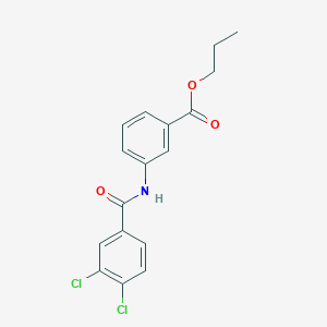 molecular formula C17H15Cl2NO3 B4902168 propyl 3-[(3,4-dichlorobenzoyl)amino]benzoate 