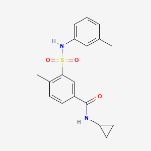 N-cyclopropyl-4-methyl-3-[(3-methylphenyl)sulfamoyl]benzamide