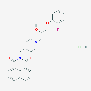 molecular formula C27H28ClFN2O4 B4902215 2-({1-[3-(2-fluorophenoxy)-2-hydroxypropyl]-4-piperidinyl}methyl)-1H-benzo[de]isoquinoline-1,3(2H)-dione hydrochloride 