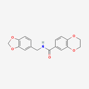 N-[(2H-1,3-benzodioxol-5-yl)methyl]-2,3-dihydro-1,4-benzodioxine-6-carboxamide