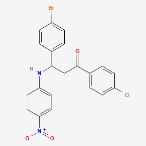 3-(4-bromophenyl)-1-(4-chlorophenyl)-3-[(4-nitrophenyl)amino]-1-propanone