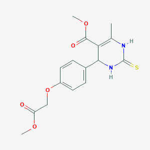 molecular formula C16H18N2O5S B4902276 METHYL 4-[4-(2-METHOXY-2-OXOETHOXY)PHENYL]-6-METHYL-2-SULFANYLIDENE-1,2,3,4-TETRAHYDROPYRIMIDINE-5-CARBOXYLATE 