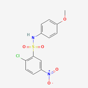 molecular formula C13H11ClN2O5S B4902286 2-chloro-N-(4-methoxyphenyl)-5-nitrobenzenesulfonamide 