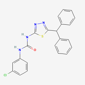 1-(3-Chlorophenyl)-3-[5-(diphenylmethyl)-1,3,4-thiadiazol-2-yl]urea