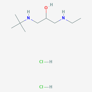 molecular formula C9H24Cl2N2O B4902313 1-(Tert-butylamino)-3-(ethylamino)propan-2-ol;dihydrochloride 