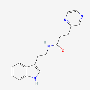 molecular formula C17H18N4O B4902341 N-[2-(1H-indol-3-yl)ethyl]-3-pyrazin-2-ylpropanamide 