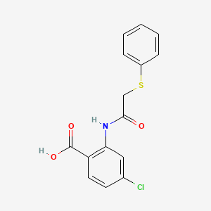 4-CHLORO-2-[2-(PHENYLSULFANYL)ACETAMIDO]BENZOIC ACID