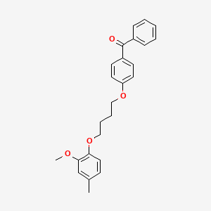 molecular formula C25H26O4 B4902352 [4-[4-(2-Methoxy-4-methylphenoxy)butoxy]phenyl]-phenylmethanone 