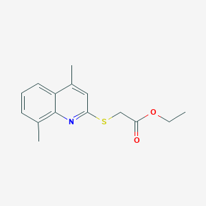 molecular formula C15H17NO2S B4902374 ethyl [(4,8-dimethyl-2-quinolinyl)thio]acetate 