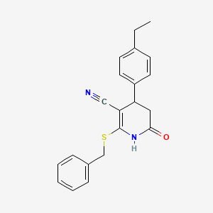 2-(Benzylsulfanyl)-4-(4-ethylphenyl)-6-oxo-1,4,5,6-tetrahydropyridine-3-carbonitrile