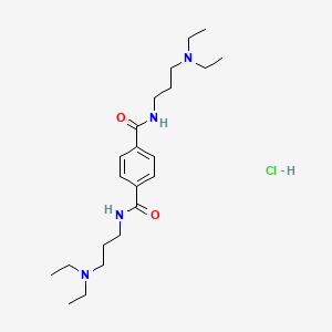 molecular formula C22H39ClN4O2 B4902397 1-N,4-N-bis[3-(diethylamino)propyl]benzene-1,4-dicarboxamide;hydrochloride 