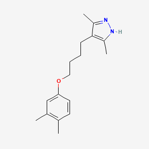 molecular formula C17H24N2O B4902407 4-[4-(3,4-dimethylphenoxy)butyl]-3,5-dimethyl-1H-pyrazole 