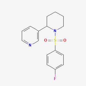 3-{1-[(4-fluorophenyl)sulfonyl]-2-piperidinyl}pyridine