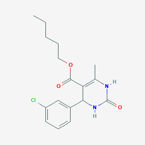 molecular formula C17H21ClN2O3 B4902427 Pentyl 4-(3-chlorophenyl)-6-methyl-2-oxo-1,2,3,4-tetrahydropyrimidine-5-carboxylate 