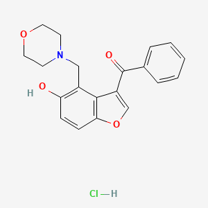 molecular formula C20H20ClNO4 B4902440 [5-Hydroxy-4-(morpholin-4-ylmethyl)-1-benzofuran-3-yl]-phenylmethanone;hydrochloride 