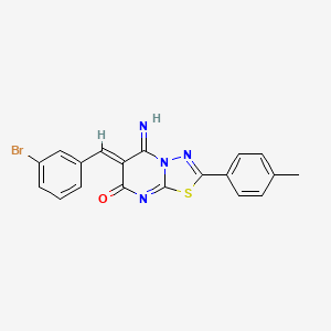 (6Z)-6-[(3-bromophenyl)methylidene]-5-imino-2-(4-methylphenyl)-[1,3,4]thiadiazolo[3,2-a]pyrimidin-7-one