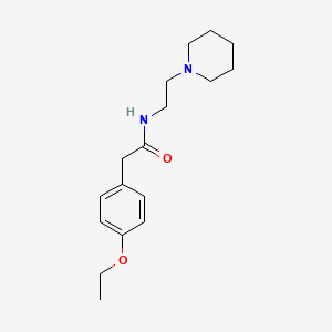 molecular formula C17H26N2O2 B4902456 2-(4-ethoxyphenyl)-N-[2-(piperidin-1-yl)ethyl]acetamide 